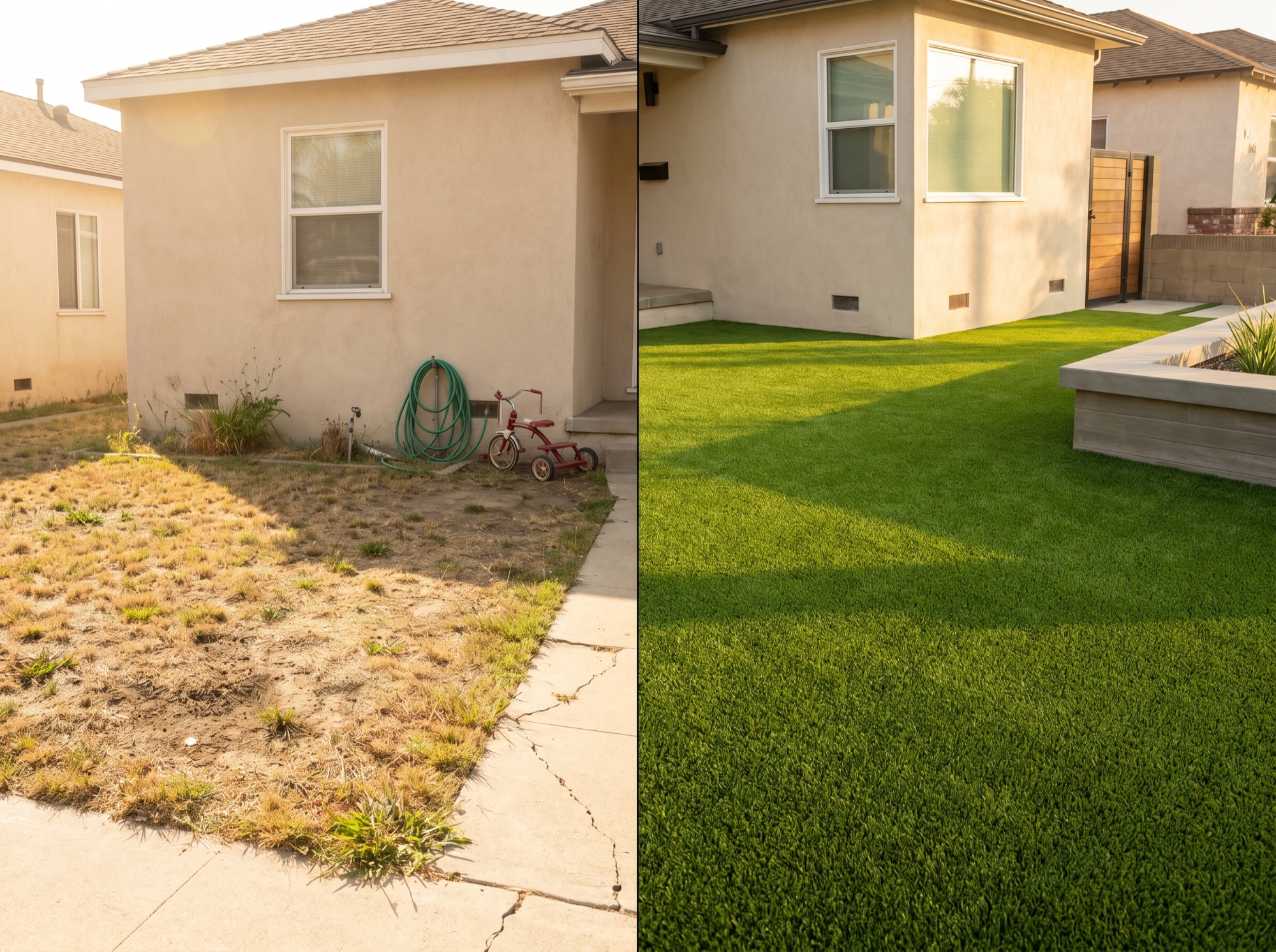 Artificial turf vs. real lawn comparison in Westchester