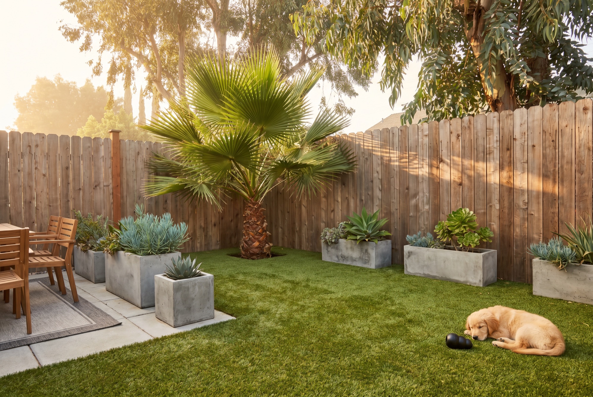 Pet-safe artificial turf installation in Venice